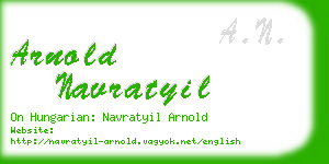 arnold navratyil business card